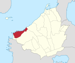 Mapa de Cavite con Ternate resaltado