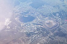 АО «Учалинский ГОК» с высоты (снимок сделан из самолета)