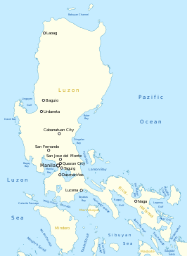 Kaart van Luzon