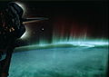 Auroral boreal vista da Estação Espacial Internacional