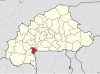Localisation de la province de l’Ioba au Burkina Faso.