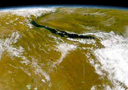Bajkalsko jezero kot se vidi iz satelita OrbView-2