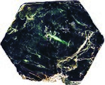 Biotite crystal exhibiting pseudohexagonal shape.