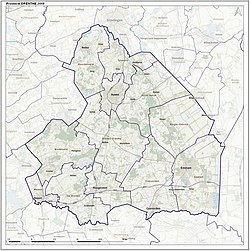 Kaart van die provinsie Drenthe