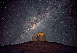 Photo: The Galactic Centre above the ESO 3.6-metre telescope, The Milky Way from La Silla Observatory (Europäische Südsternwarte)) one of many Commons Photos of the Milky Way