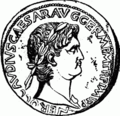 Illustration of a Roman coin of Nero