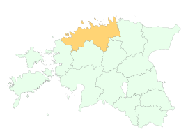 Harjumaa na mape Estónska