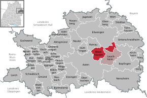 Poziția localității Westhausen