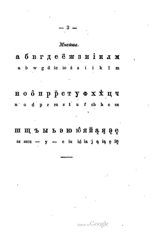 Польский кириллический алфавит (строчные буквы)