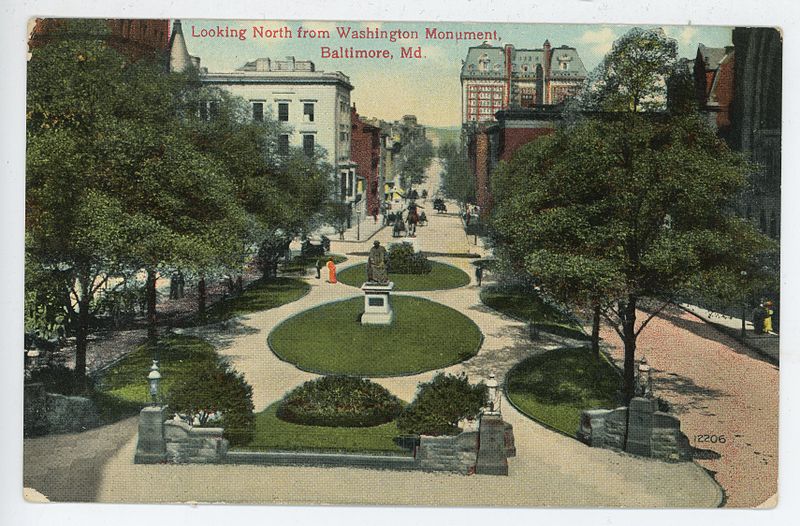 File:Looking North from Washington Monument in Baltimore, Maryland, circa 1907-1914.jpg