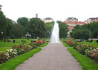 Tessinparken anlades 1932–1940. Den ingår i Nationalstadsparken.