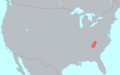 Původní teritorium, části Severní Karolíny, Jižní Karolíny, Tennessee.