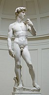 Tác phẩm David của Michelangelo, (Phòng trưng bày Galleria dell'Accademia, Florence) là một ví dụ cho đỉnh cao nghệ thuật Phục Hưng