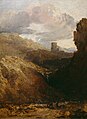 Castell Dolbadarn, olew ar banel (tua 1799) gan J.M.W. Turner