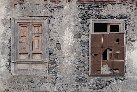 Windows in an old house, Playa Santiago, La Gomera