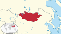 Localizzazione della Mongolia