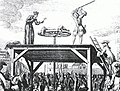 Hukuman bunuh Louis Dominique Cartouche, tahun 1721.
