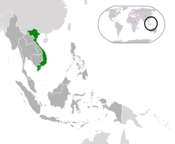 Location of ވިއެޓުނާމު (green) in ASEAN (dark grey)  –  [Legend]