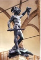 Perseus-standbyld fan Cellini in de "Loggia dei Lanzi"