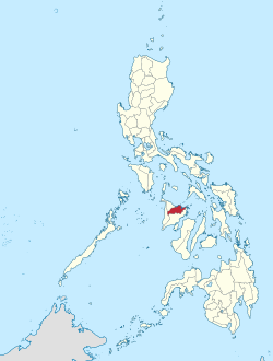 Mapa ning Albugan Visayas ampong Capiz ilage