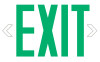 Green EXIT sign
