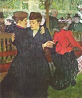 En Moulin Rouge: Du dancantaj virinoj (1892)