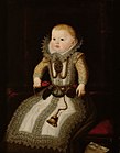 Infantin Maria Anna, Kaiserin, im Alter von 4 bis 5 Monaten, Bildnis in ganzer Figur (1607), by Juan Pantoja de la Cruz, Bảo tàng Kunsthistorisches, Viên.