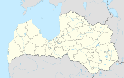 Кокнесе. Карта розташування: Латвія