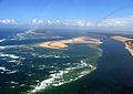 Oceanic climate and sandy beach in Arcachon Bay