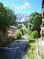 The Drava river at San Candido/Innichen, Alto Adige, Italy