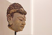 A clay head of the Buddha, Western Xia dynasty, 12th century