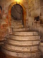 Stairway to Calvary (Golgotha), on the right after the main entrance in the Church of the Holy Sepulchre,