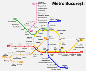 Schemaplan der Metro Bukarest