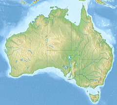 Operahuset i Sydney på kartan över Australien