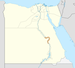Qena Governorate on the map of Egypt