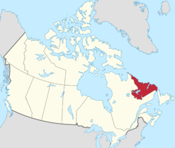 Labradorin sijainti Kanadan kartalla.