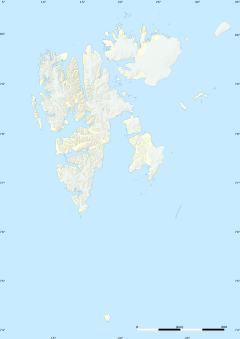 St. Jonsfjorden på kartet over Svalbard