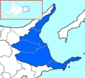 Территория округа, находящаяся под фактическим управлением Японии.