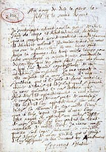 4 Mart 1660'ta Fermat tarafından el yazısıyla yazılmış holografik vasiyet, şimdi Toulouse'daki Haute-Garonne Bölüm Arşivlerinde tutulmaktadır.