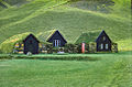 Turf roof houses in Iceland