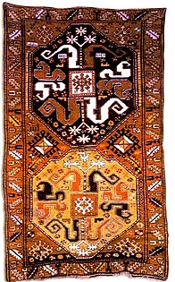 A Karabagh carpet of the Malibayli sub-group. Malibayli village of شوشا (مدينة), 1813
