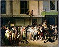 Wejście do teatru na bezpłatne przedstawienie komediowe, mal. Louis-Léopold Boilly (1819)