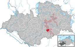 Läget för kommunen Stolpe i Landkreis Ludwigslust-Parchim