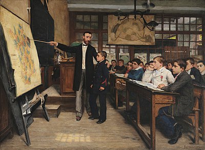 La Tache Noire, lukisan karya Albert Bettannier yang dibuat pada tahun 1887 dan menggambarkan siswa-siswa Prancis yang tengah diajarkan mengenai lepasnya wilayah Alsace-Lorraine yang direbut Kekaisaran Jerman selama Perang Prancis-Prusia pada tahun 1871.