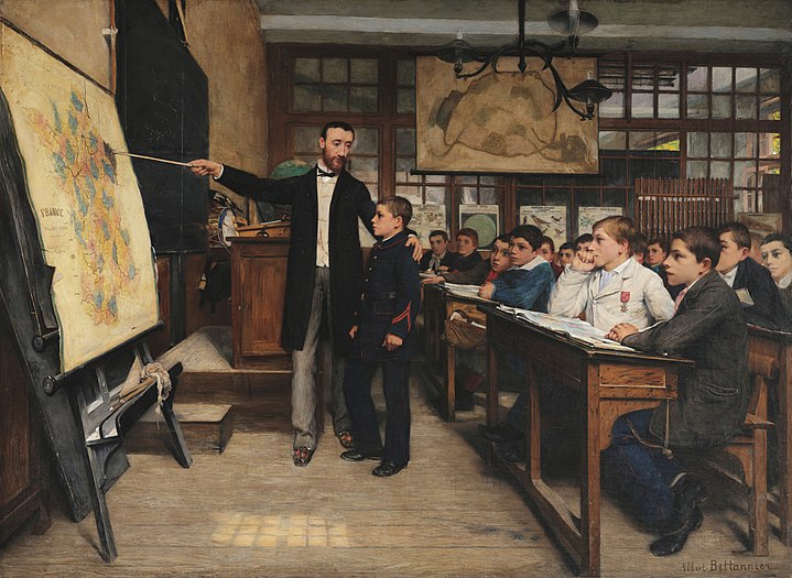 The Geography Lesson or "The Black Spot" by Albert Bettannier - 1887