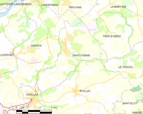 Poziția localității Saint-Urbain