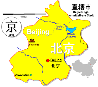 Umrisskarte Peking