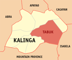Mapa de Kalinga con Tabuk resaltado