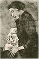 Sien zoogt de baby, tekening, 1882, particuliere collectie (F1065)