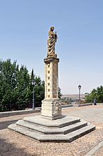Sculpture in front of Monastery of Saint John of the Kings - Toledo, Spain